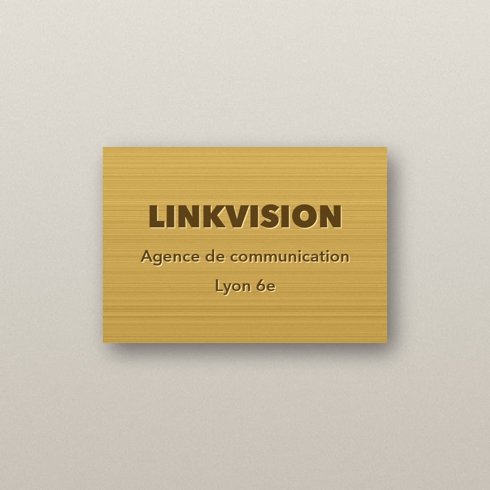 Plaque laiton gravée
